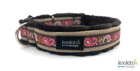 Obroża dla psa Chocolate Paisley Obroża dla psa Chocolate Paisley